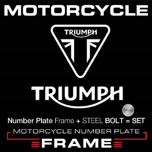 MFMC08- 2020 TRIUMPH 3 LINE + STEEL BOLT SET 모터사이클 넘버 플레이트 + 번호판볼트(3개1세트)