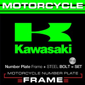 MFMC09 2020-KIWASAKI + STEEL BOLT SET 모터사이클 넘버 플레이트 + 번호판볼트(3개1세트)