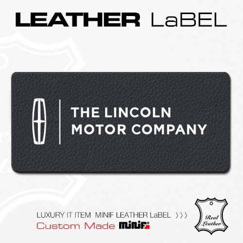 MFLOG 51- LINCOLN LEATHER LABEL 링컨 가죽 주차알림판 /전화번호판